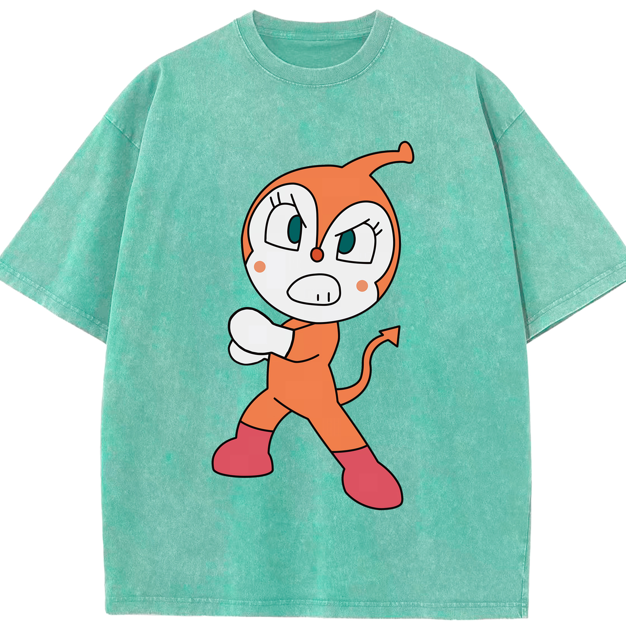 （画像用） アンパンマン Anpanman 綿100% ヴィンテージ風 半袖Tシャツ（フロントプリント）